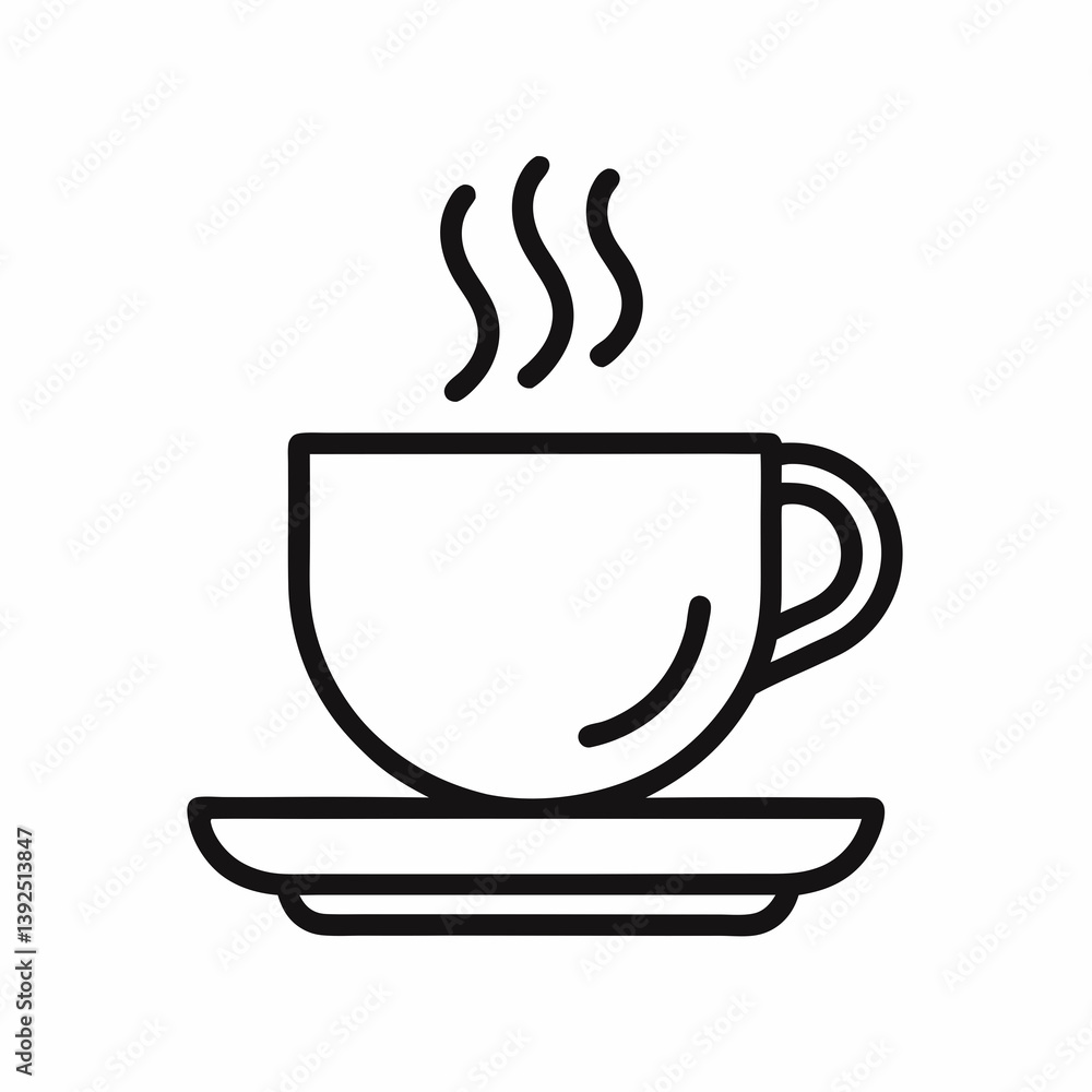Coffee Cup Icon With Steam Vector Illustration For Cafe And Restaurant Menus Coffee Cup Icon With Steam Vector Illustration For Cafe And Restaurant Menus