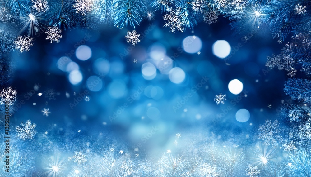 blue winter background with snowflakes and boke effect blue winter background with snowflakes and boke effect