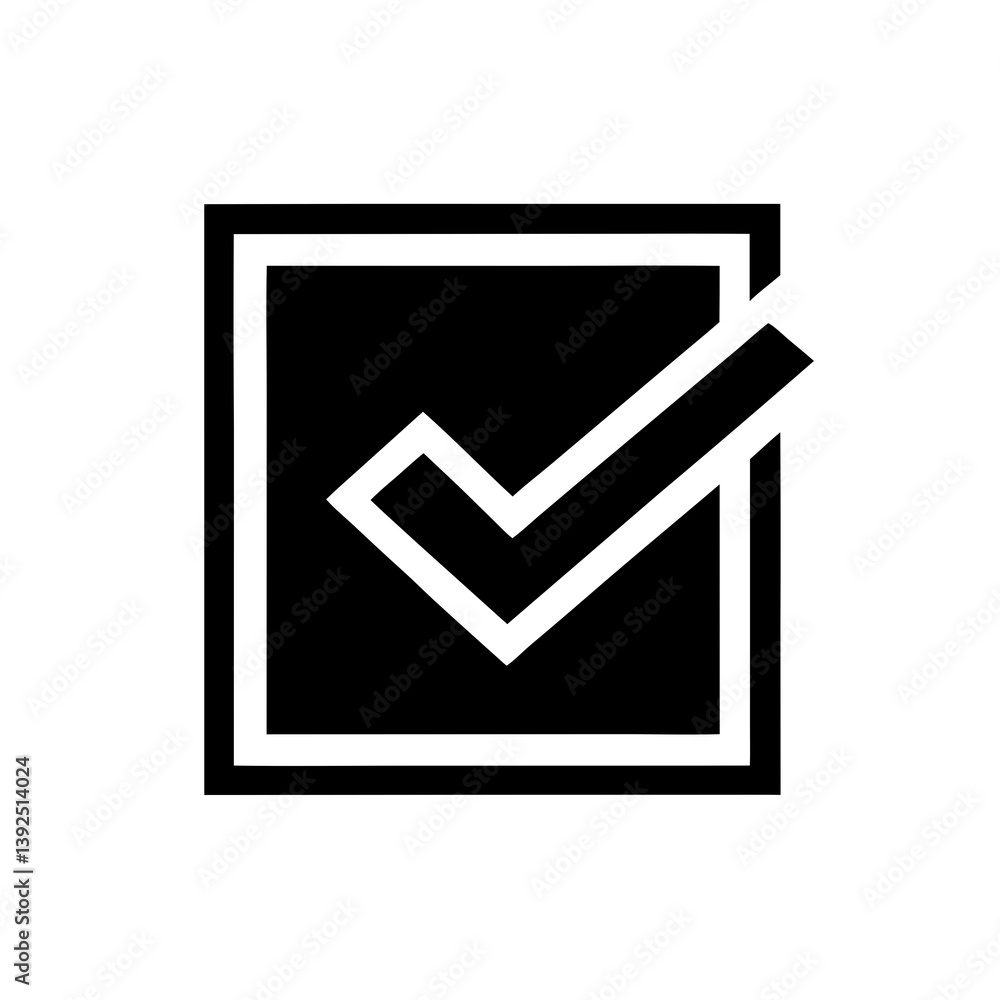 Black And White Check Mark Box Symbol For Ui And Ux Design Projects Black And White Check Mark Box Symbol For Ui And Ux Design Projects