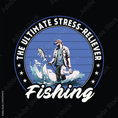 Fishing t shirt design
