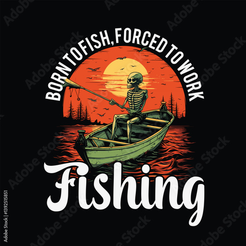 Fishing t shirt design