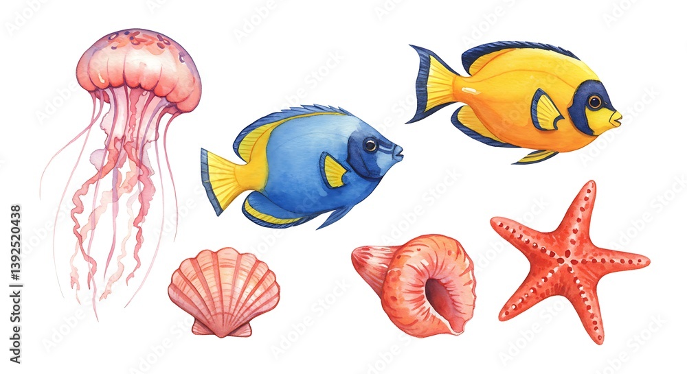 Fototapeta premium Ocean's Hues AI Generated