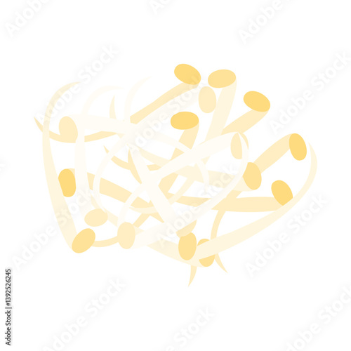 モヤシ。フラットなベクターイラスト。
Bean sprouts. Flat vector illustration.
