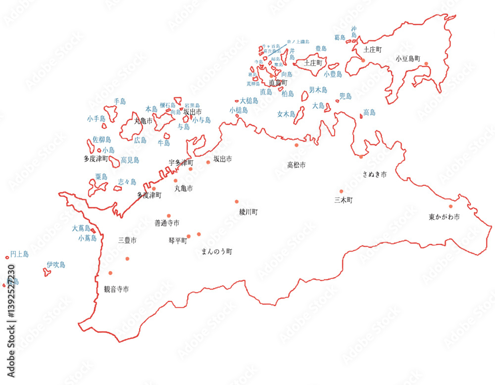 香川県 地図 白 斑点 イラスト 香川県 地図 白 斑点 イラスト