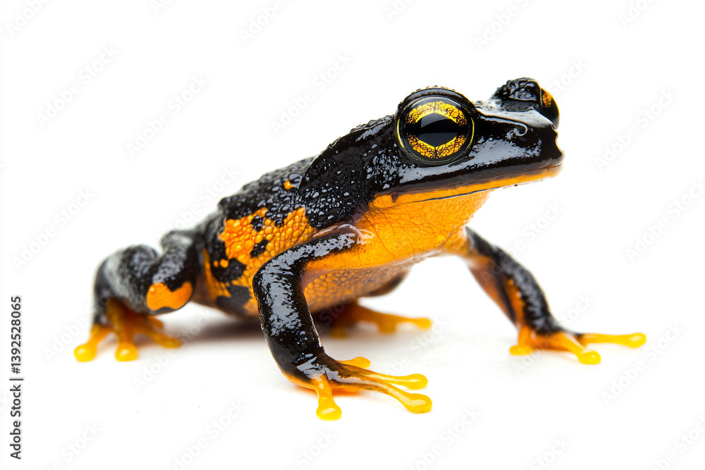 Obraz premium a frog with a yellow and black stripe on its body