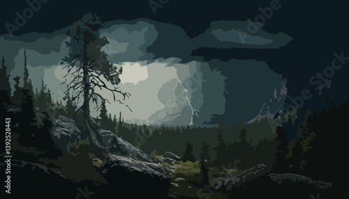 Storm in the mountain