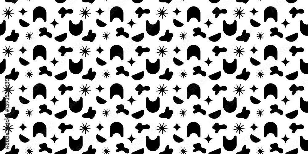 Seamless geometric pattern with minimalist abstract shapes. Perfect for textile prints, wallpapers, wrapping paper, and branding backgrounds. Vector EPS 10 Seamless geometric pattern with minimalist abstract shapes. Perfect for textile prints, wallpapers, wrapping paper, and branding backgrounds. Vector EPS 10