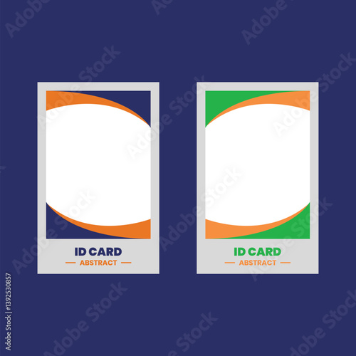 abstract id card for business company and school