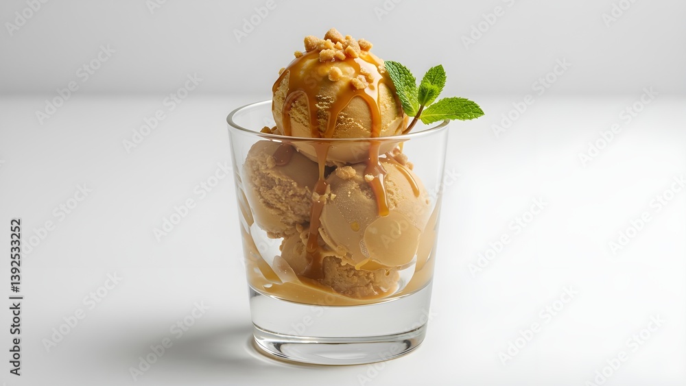 Chocolate ice cream in Glass Chocolate ice cream in Glass