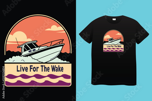 Life is Better At the Lake. T-shirt design. Vector Illustration.