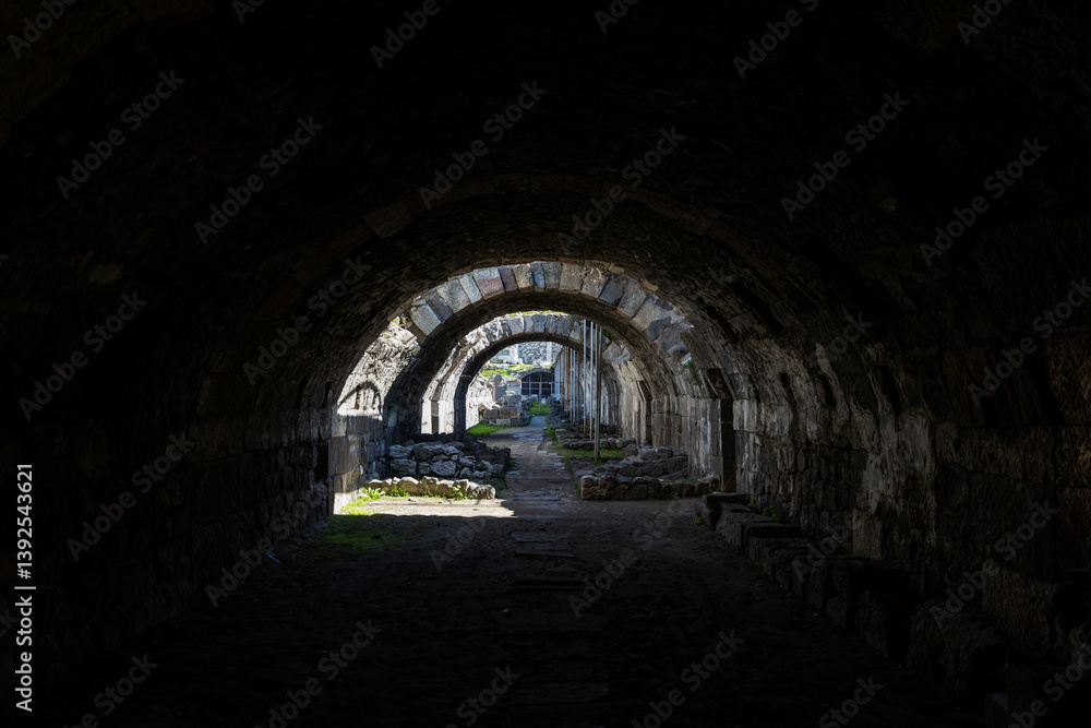 Obraz premium Smyrna agora. With the new works, the ruins of the ancient city began to appear. Agora is located in the center of Izmir. Izmir Turkey