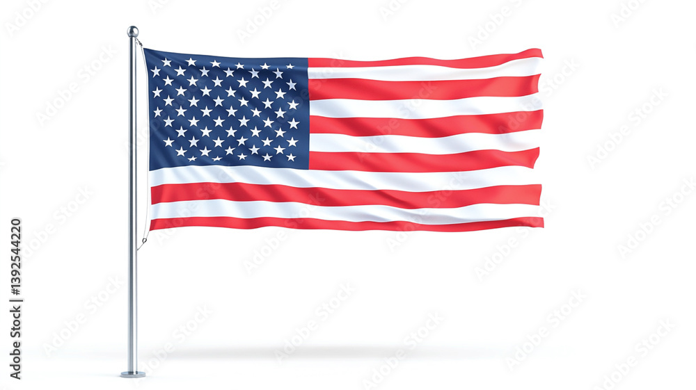 The majestic American flag waves in the wind against a backdrop of bright skies, capturing the essence of patriotism.
The majestic American flag waves in the wind against a backdrop of bright skies, capturing the essence of patriotism.