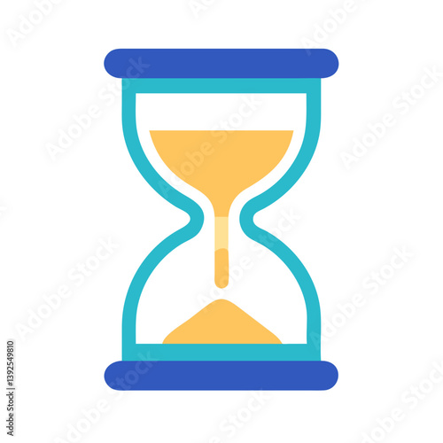 Hourglass with Sand Representing Waiting or Delay Icon Design
