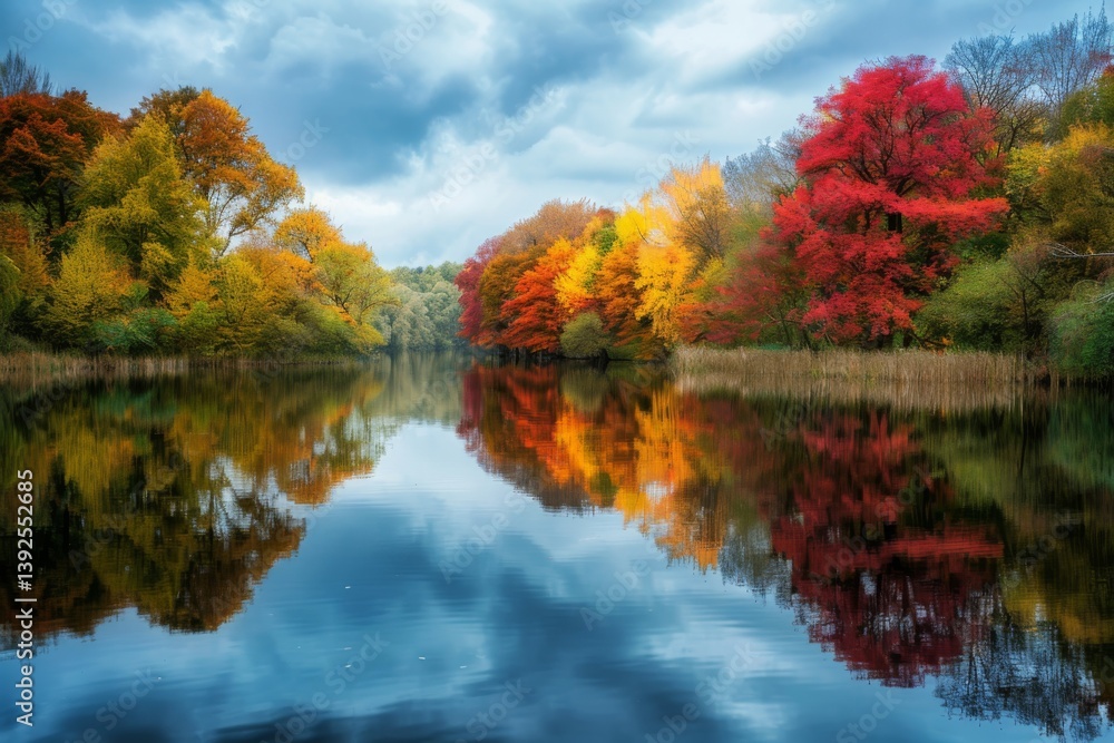 Autumn Reflections in Tranquil Lake Autumn Reflections in Tranquil Lake