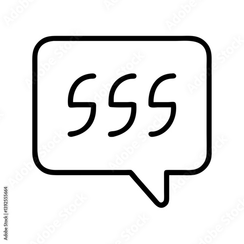 Speech bubble with sss text message icon vector illustration for communication and social media design use