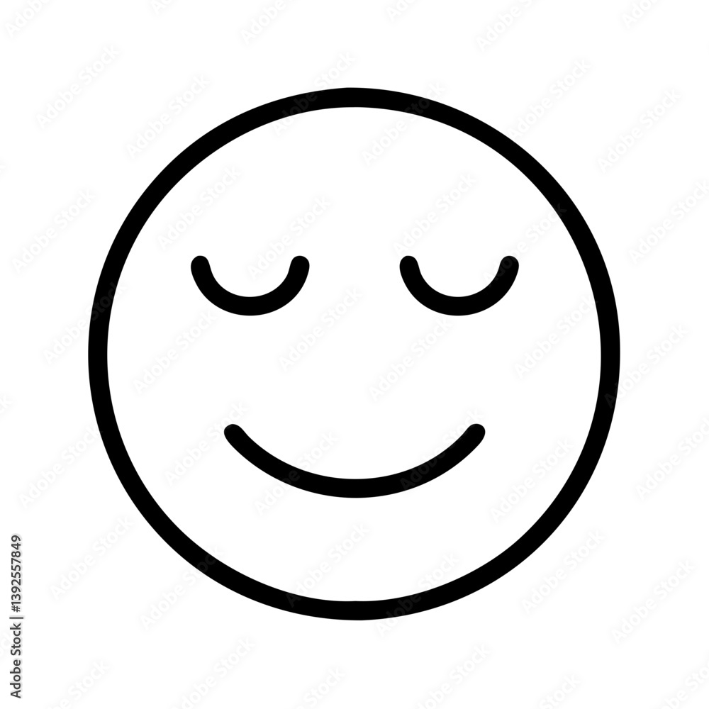 Zen emoji icon vector illustration simple design for relaxation meditation and mindfulness concept Zen emoji icon vector illustration simple design for relaxation meditation and mindfulness concept
