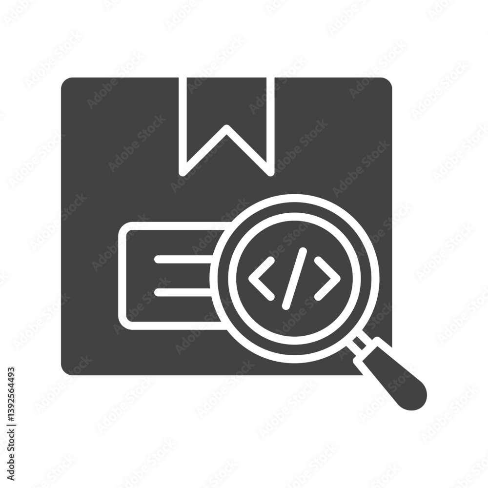 Find Code icon vector image. Suitable for mobile apps, web apps and print media. Find Code icon vector image. Suitable for mobile apps, web apps and print media.