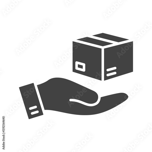 Hand Over Package icon vector image. Suitable for mobile apps, web apps and print media.
