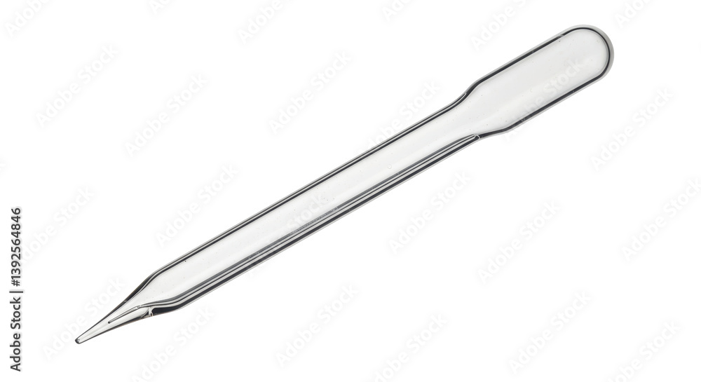 Isolated Clear Glass Medicine Dropper Pipette Isolated Clear Glass Medicine Dropper Pipette