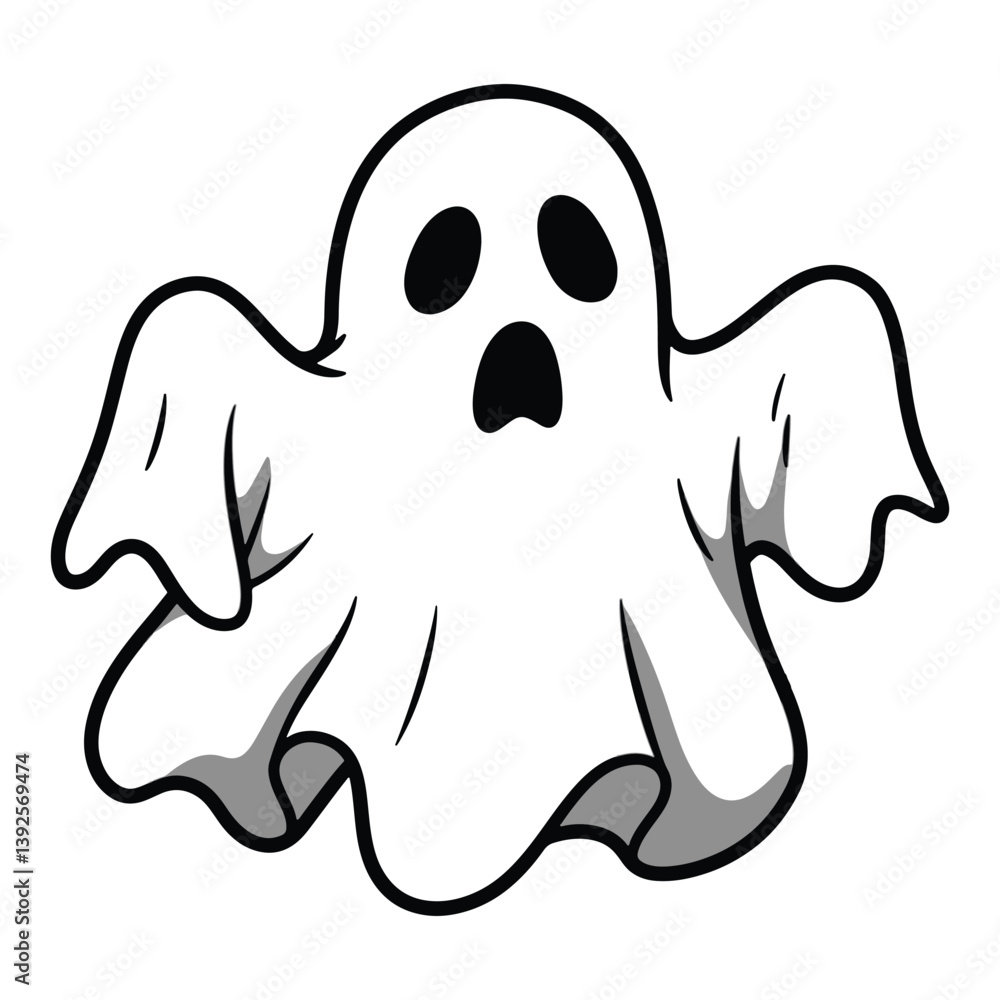 Halloween boo smiling line art vector illustration Halloween boo smiling line art vector illustration