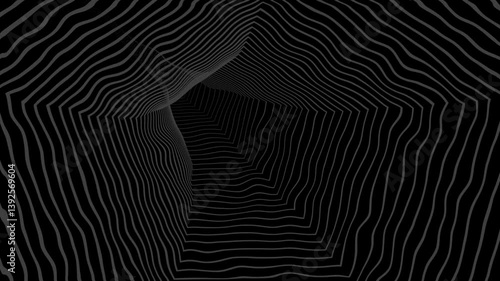 Futurastic tunnel, zebra skin background