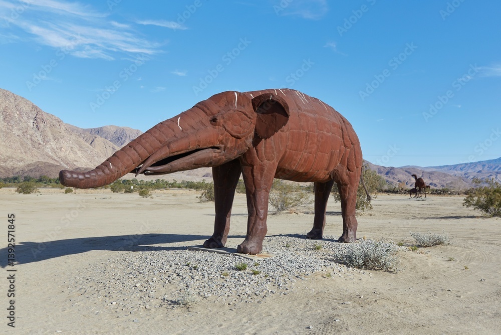 Fototapeta premium The Galleta Meadows Sculptures at Anza-Borrego Desert State Park