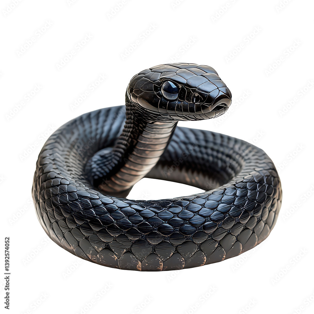 A Black Mamba isolated on transparent background A Black Mamba isolated on transparent background