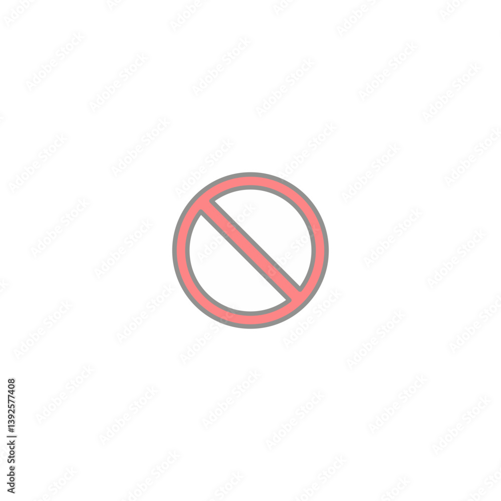 A digitally rendered red prohibition sign Ideal for warning, restriction, or no-entry concepts. A digitally rendered red prohibition sign Ideal for warning, restriction, or no-entry concepts.