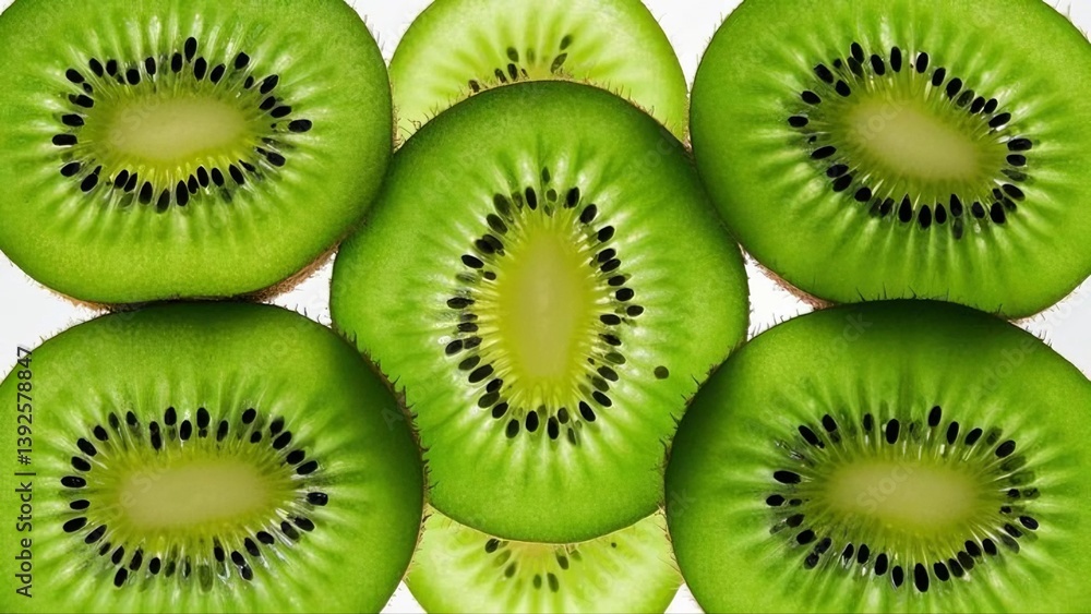 Fresh slices of ripe kiwi on white background Fresh slices of ripe kiwi on white background