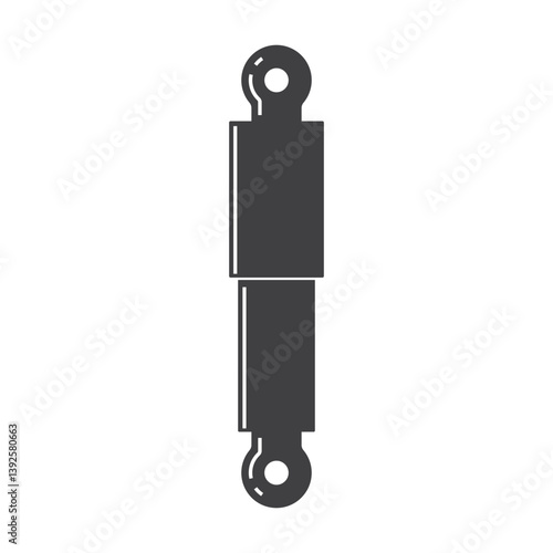 Hydraulic damper vector design. Pneumatic cylinder logo vector