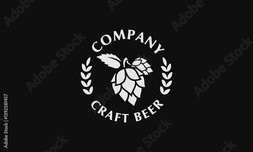 brewery logo vector illustration, craft beer logo template