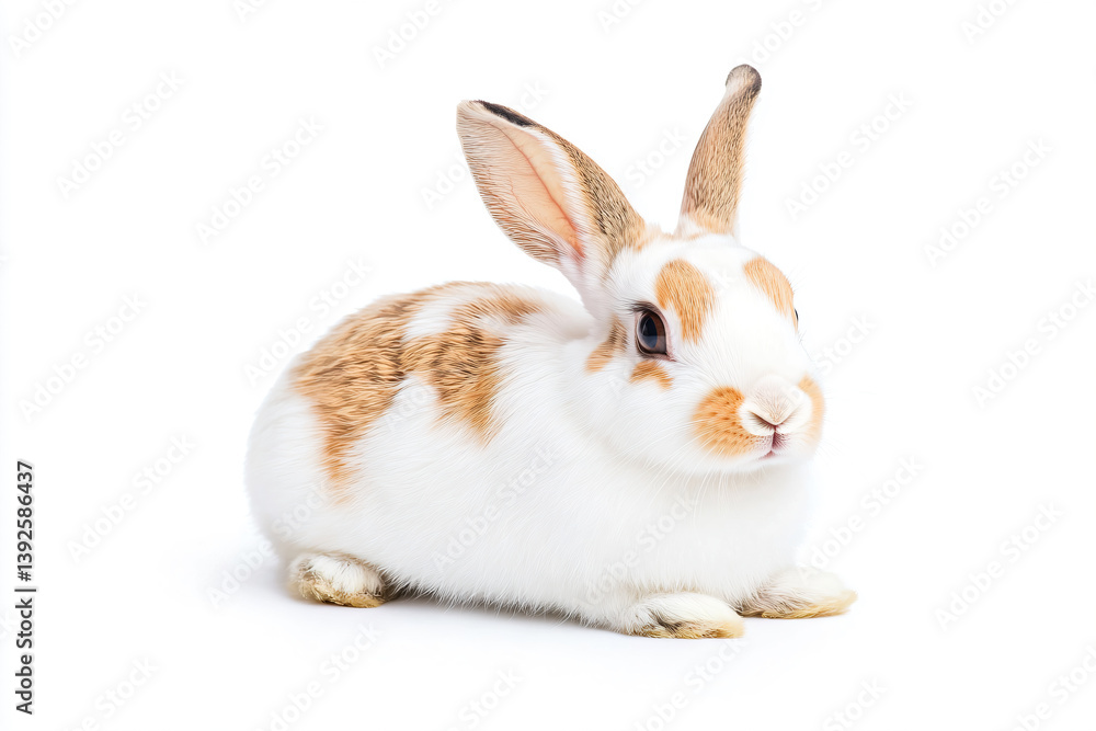 Obraz premium a rabbit with a white and brown face