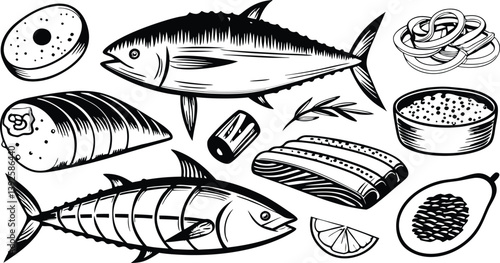 Tuna Fish Sushi Menu Sashimi, Rolls, and Seafood Delights