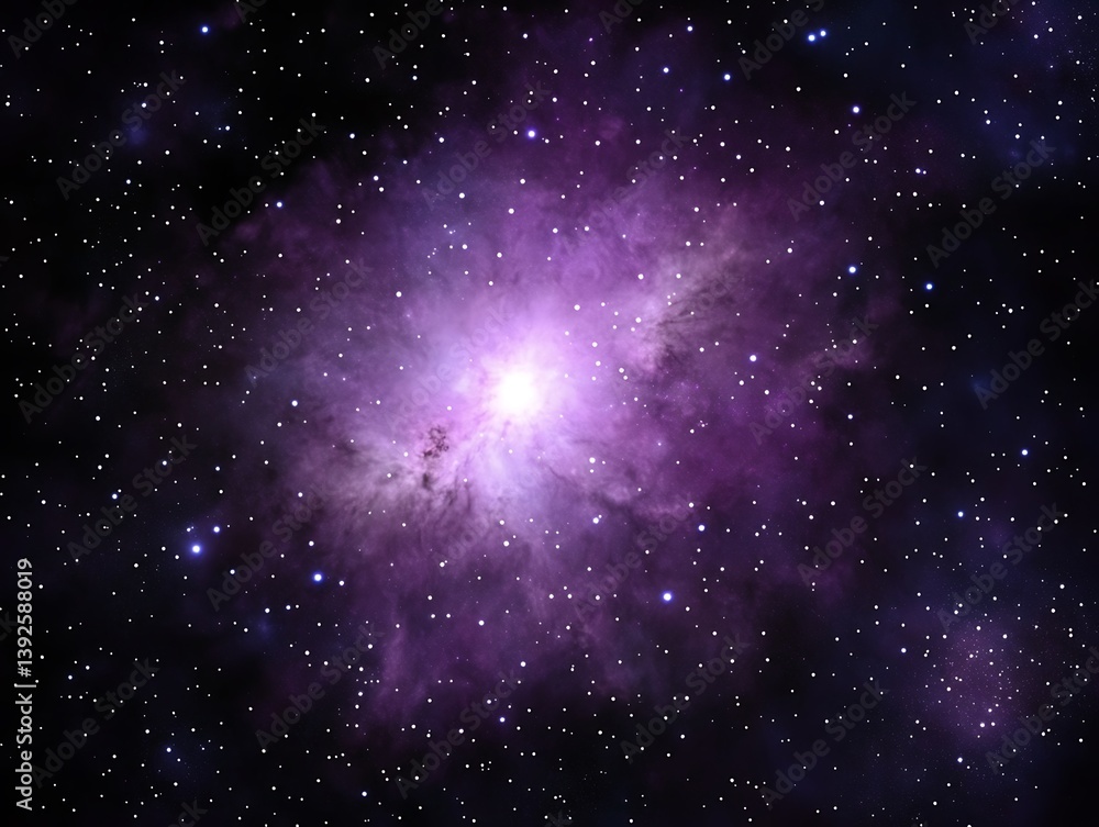 Fototapeta premium Stunning view of the galactic nebula with its colorful clouds and twinkling stars in space