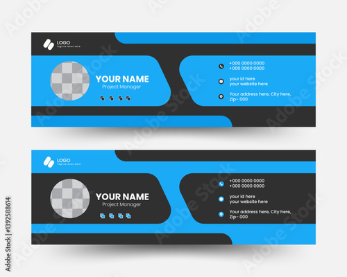 Modern and Minimalist Corporate Email Signature Design Template, Creative Business Email Footer Design with Elegant Style and 
Personal Social Media Cover Integration for Professional and Business.