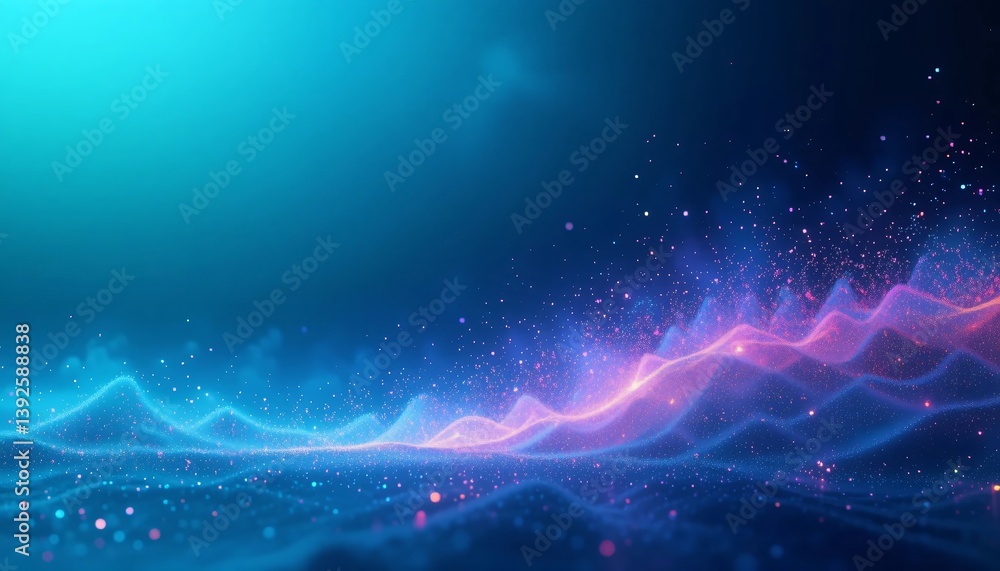 Fototapeta premium Abstract Digital Waveform Landscape of excellence in splendor beyond compare with grace in style