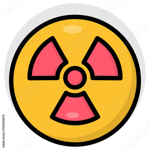 Trendy vector design of radioactive sign
