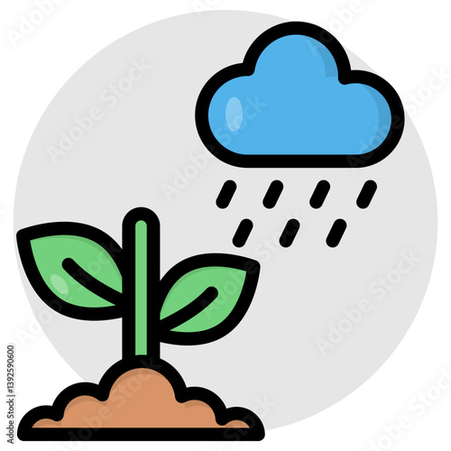 Rainfall icon in perfect design