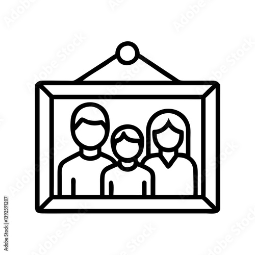 Family photo frame art print vector image for home decor and wall art design and decoration ideas