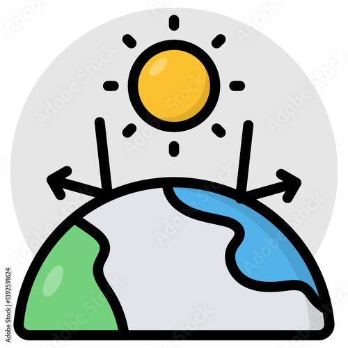Creative design icon of greenhouse effect 