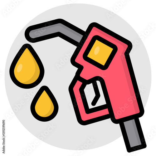A unique design icon of fuel nozzle 