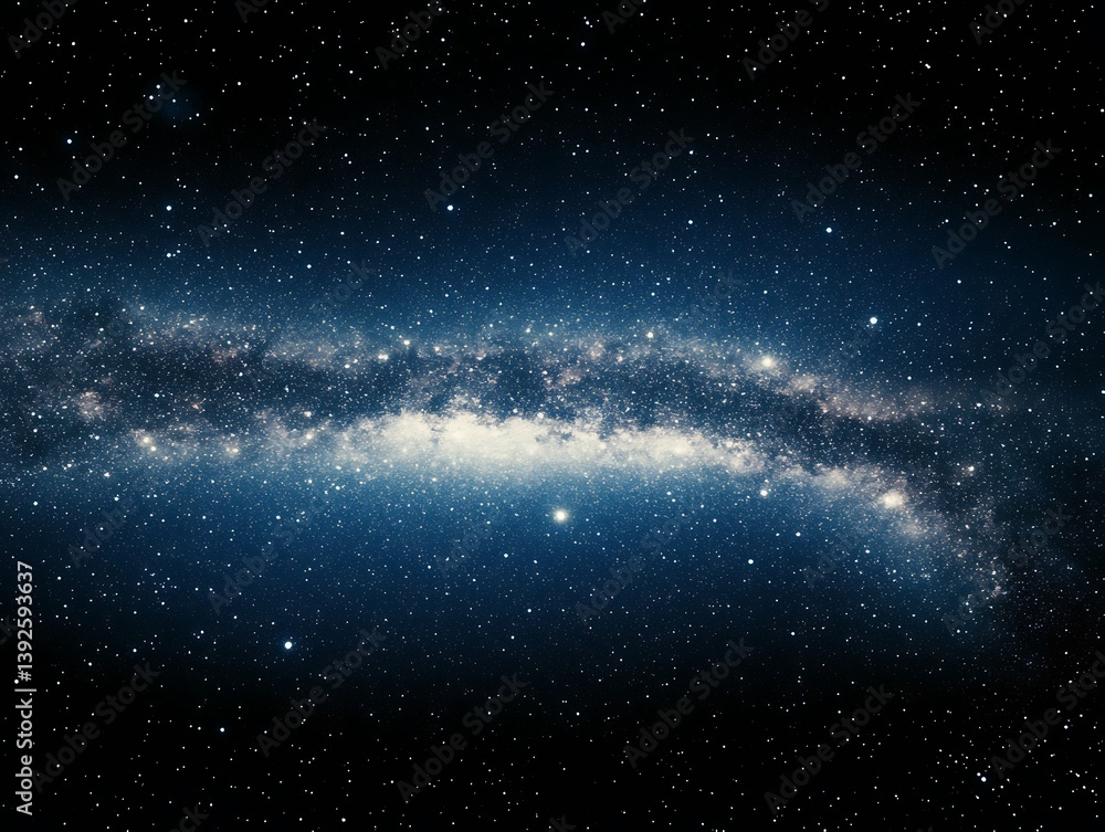 Obraz premium Majestic galaxy with bright stars in the background creating a stunning cosmic landscape