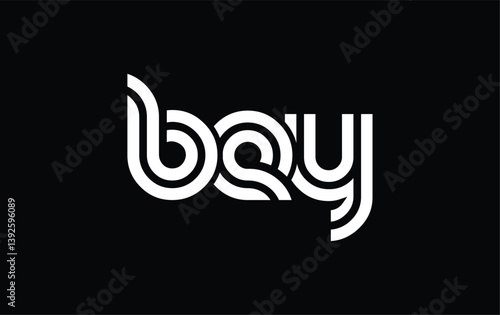 BEY Creative Unique Modern Letter Logo Design. Stylized logo featuring a unique letter design, presenting abstract minimalist aesthetics and modern appeal.