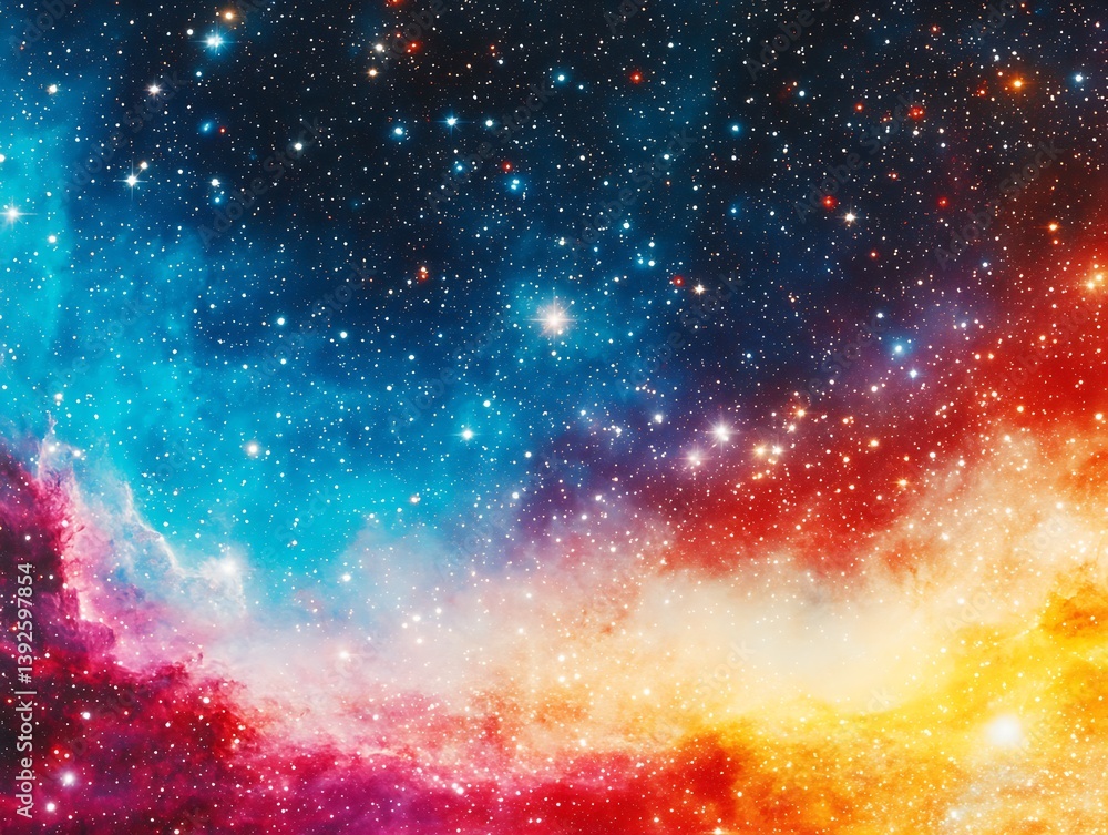 Fototapeta premium Majestic nebula surrounded by distant stars creating a breathtaking view of the night sky