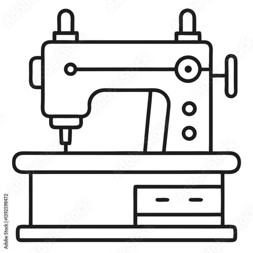 Binding Machine Line Art Drawing for Coloring Book Page