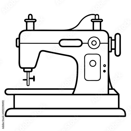 Binding Machine Line Art Drawing for Coloring Book Page