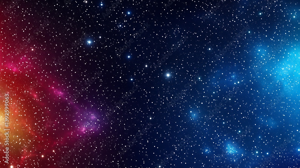 Fototapeta premium Colorful galaxy filled with stars creating a stunning cosmic landscape in the depths of space