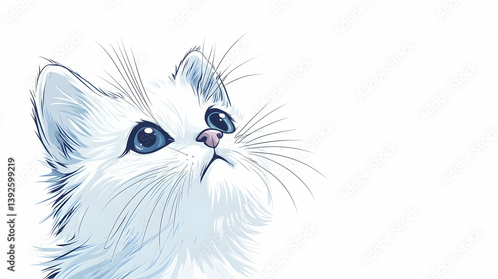 Fototapeta kitties drawing illustration