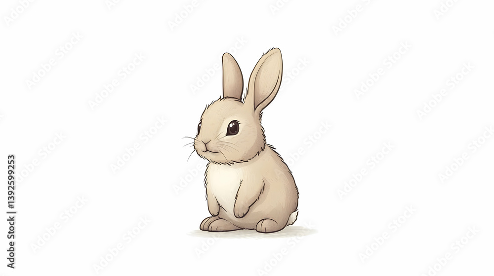Obraz premium cartoon drawing of a bunny illustration