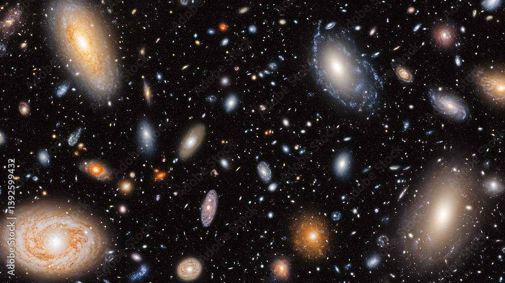 Stunning visual of a group of galaxies sparking imagination and fascination in the universe Stunning visual of a group of galaxies sparking imagination and fascination in the universe